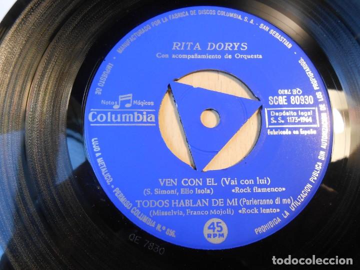 Discos de vinilo: RITA DORYS, EP, VE CON EL + 3, A&Ntilde;O 1964 - Foto 3