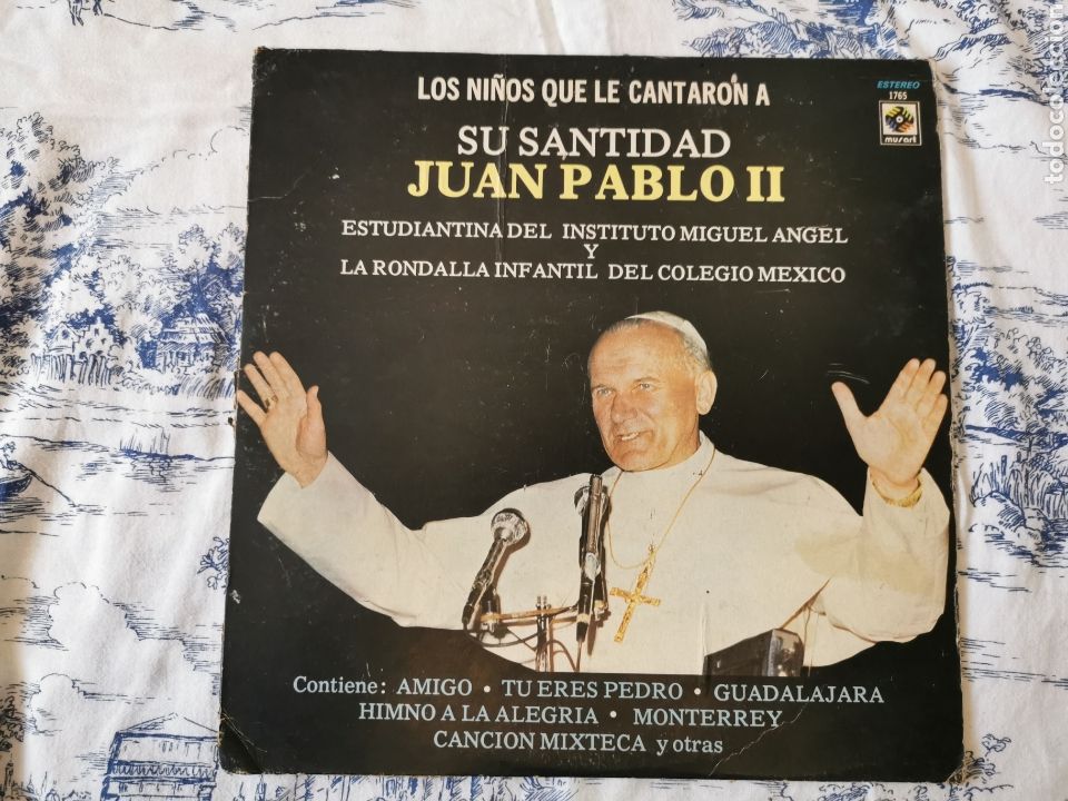 Disques de vinyle: Disco los ni&ntilde;os le cantaron a Su Santidad Juan Pablo II.