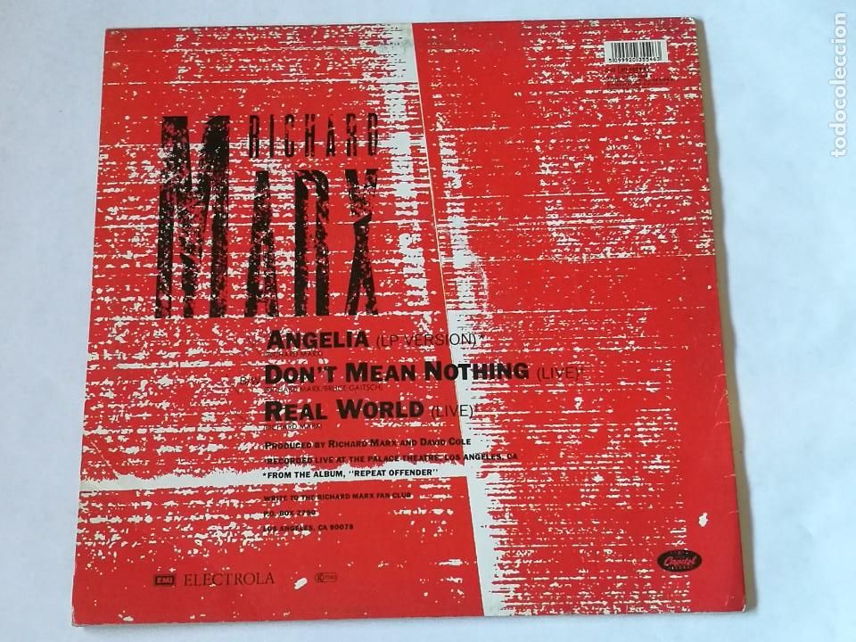 Discos de vinilo: Richard Marx - Angelia - 1989 - Foto 2