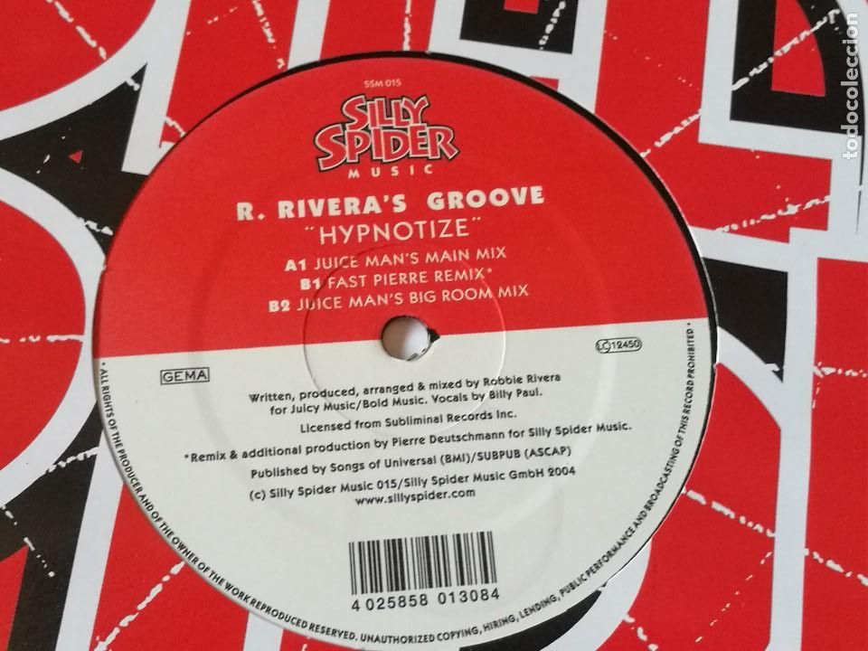 Discos de vinilo: Robbie Rivera Grooves - Hypnotize - 2004 - Foto 2