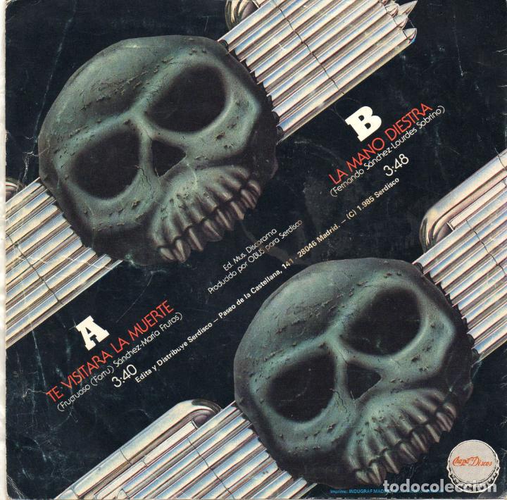 Discos de vinilo: OBUS - TE VISITARA LA MUERTE - SINGLE - Foto 2
