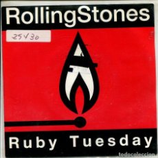 Discos de vinilo: ROLLING STONES / RUBY TUESDAY (SINGLE CBS PROMO 1991) SOLO CARA A. Lote 316381468
