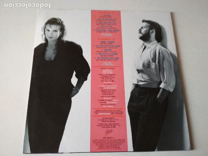 Discos de vinilo: PIMPINELA, VALIENTE, 1987 EPIC, - Foto 2