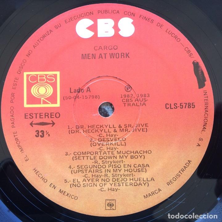 Discos de vinilo: Men At Work &ndash; Cargo , Mexico 1983 CBS - Foto 5