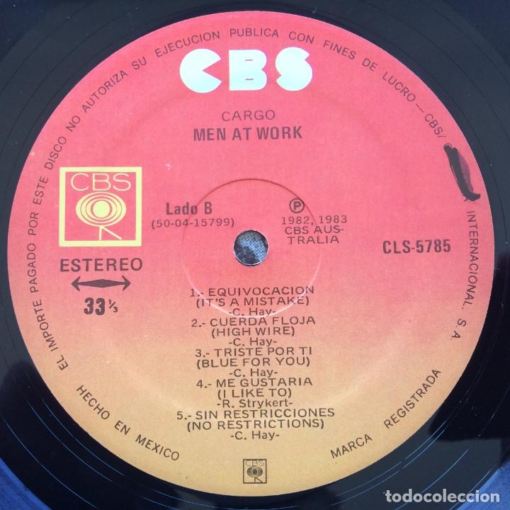 Discos de vinilo: Men At Work &ndash; Cargo , Mexico 1983 CBS - Foto 6