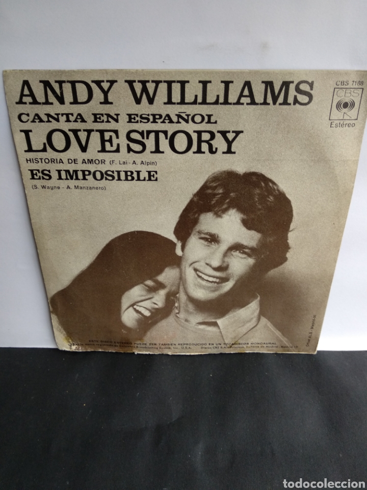 Discos de vinilo: *ANDY WILLIAMS, LOVE STORY, 1971 - Foto 2