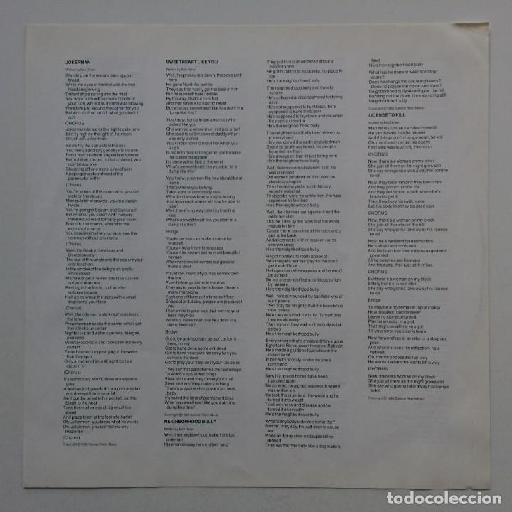 Discos de vinilo: Bob Dylan &ndash; Infidels , Holanda 1983 CBS - Foto 5
