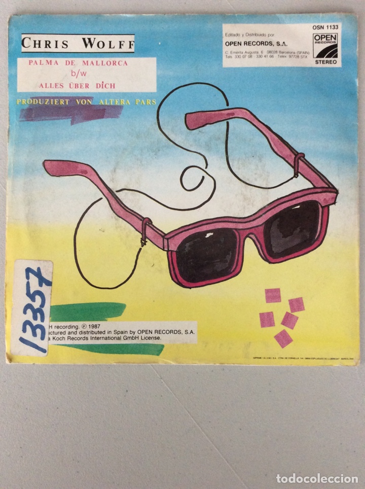 Discos de vinilo: Chris Wolff. Palma de Mallorca. - Foto 2
