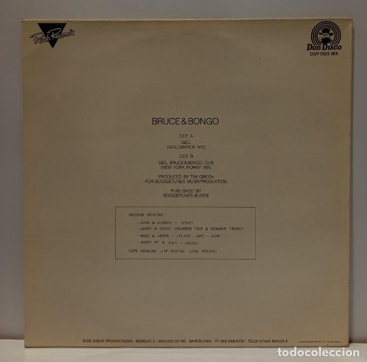 Discos de vinilo: BRUCE & BONGO - GEIL. VINILO 12 (Maxi-Single). CCM2-C - Foto 2