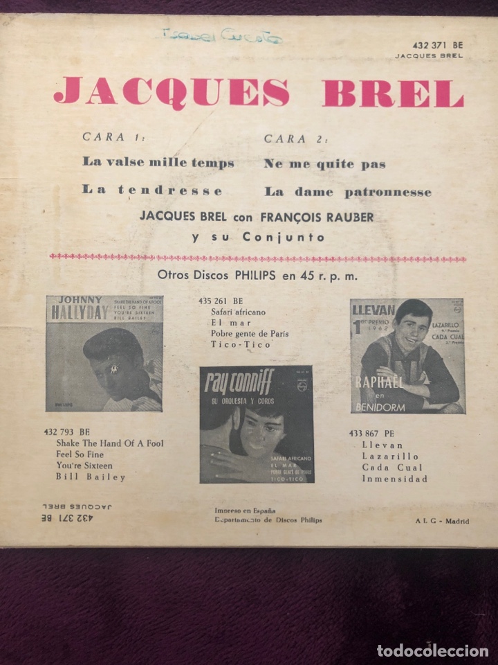Discos de vinilo: Jacques Brel - Foto 2