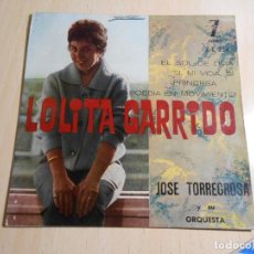 Discos de vinilo: LOLITA GARRIDO, EP, EL SOL DE LIMA + 3, AÑO 1961. Lote 316989663