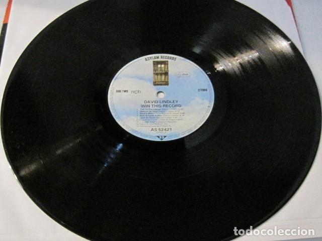 Discos de vinilo: DAVID LINDLEY - WIN THIS RECORD - ELEKTRA ASYLUM 82 - Foto 3