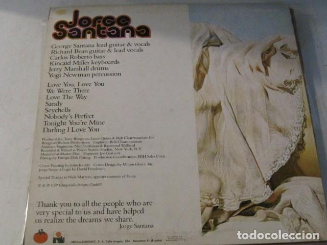 Discos de vinilo: JORGE SANTANA - ID.1&ordm; LP ARIOLA 78 - Foto 2