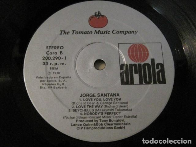 Discos de vinilo: JORGE SANTANA - ID.1&ordm; LP ARIOLA 78 - Foto 4