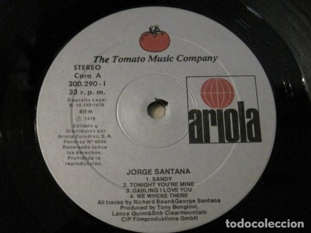 Discos de vinilo: JORGE SANTANA - ID.1&ordm; LP ARIOLA 78 - Foto 6
