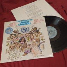 Discos de vinilo: THE MUSIC OF UNICEF CONCERT BEE GEES ABBA LP CON ENVIARTE NM. Lote 317140228