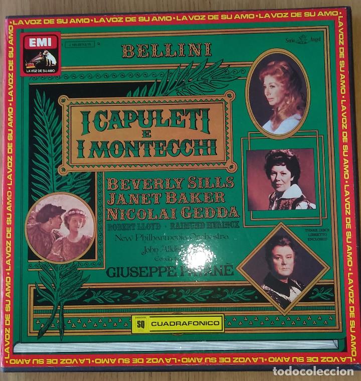 Discos de vinilo: BELLINI: &rdquo;I CAPULETI E I MONTECCHI&rdquo; TRIPLE LP VINILO CUADRAF&Oacute;NICO 1976
