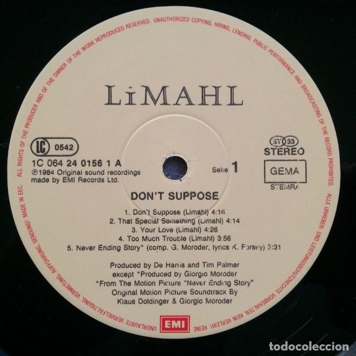 Discos de vinilo: Limahl &ndash; Dont Suppose... , Germany 1984 EMI - Foto 5