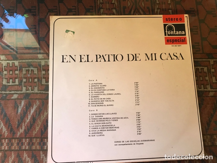 Discos de vinilo: En el patio de mi casa. Fontana - Foto 2