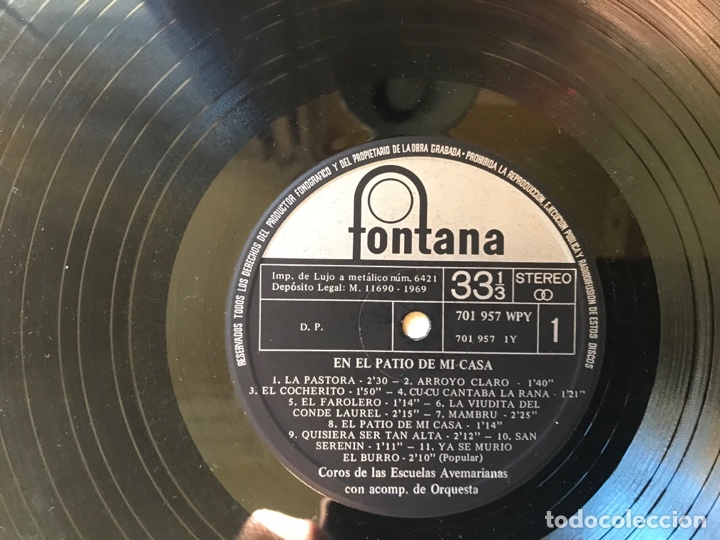 Discos de vinilo: En el patio de mi casa. Fontana - Foto 3