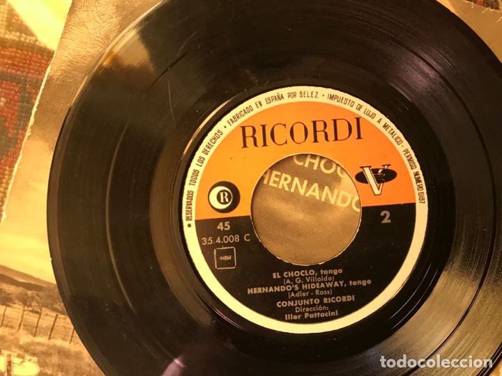 Discos de vinilo: Tangos. Adi&oacute;s muchachos. Tango azul. Vergara - Foto 4