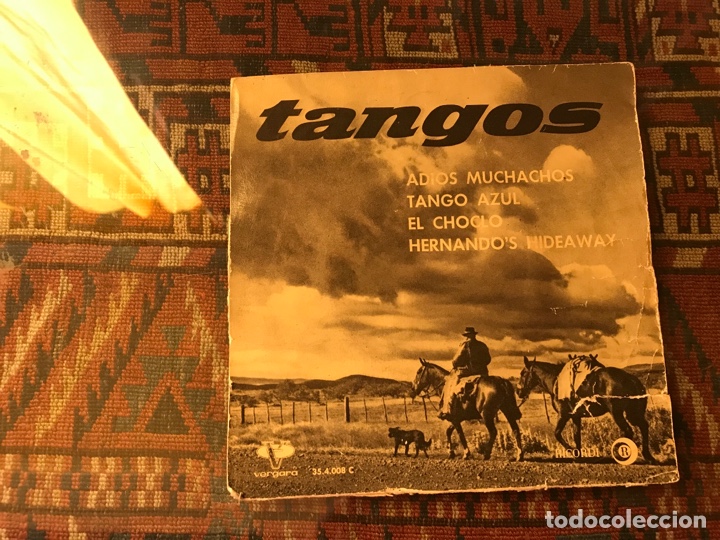 Discos de vinilo: Tangos. Adi&oacute;s muchachos. Tango azul. Vergara - Foto 1