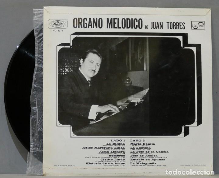 Discos de vinilo: LP. Juan Torres. Organo Melodico - Foto 2