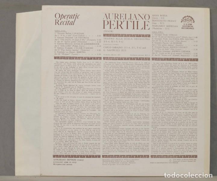 Discos de vinilo: LP. Aureliano Pertile. Operatic Recital - Foto 2