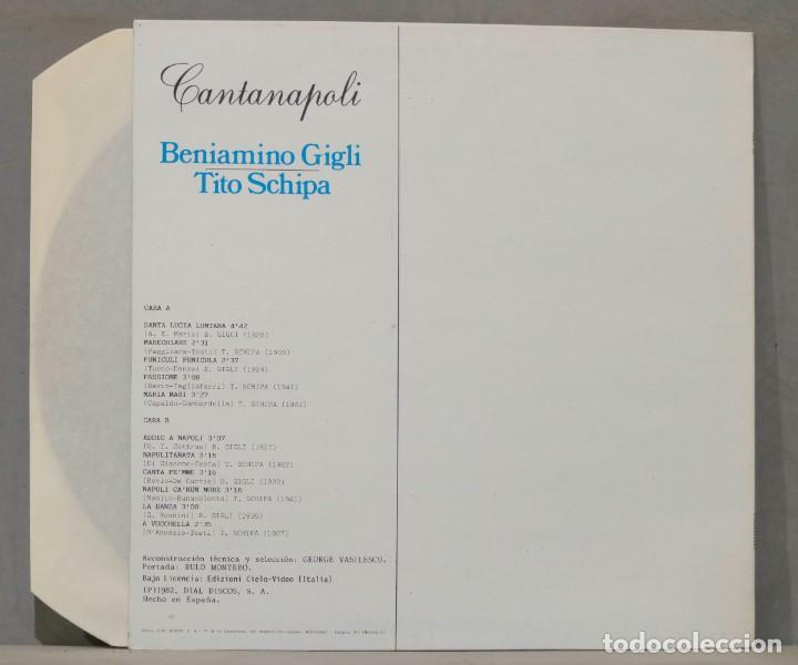 Discos de vinilo: LP. CANTANAPOLI. GIGLI. SCHIPA - Foto 2