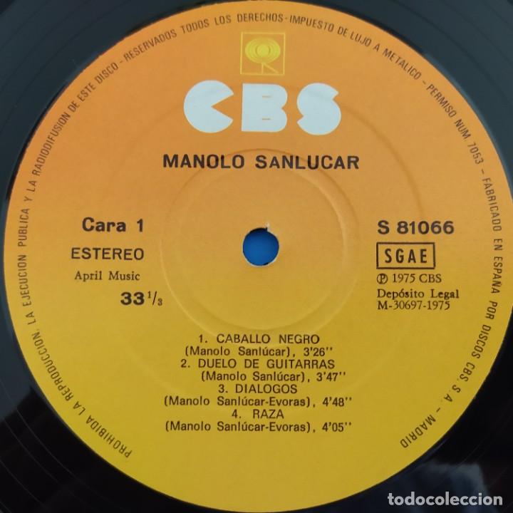 Discos de vinilo: LP VINILO MANOLO SANLUCAR 1975 - Foto 3