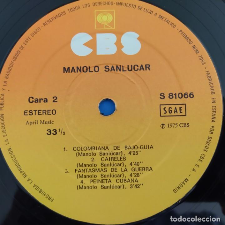 Discos de vinilo: LP VINILO MANOLO SANLUCAR 1975 - Foto 4