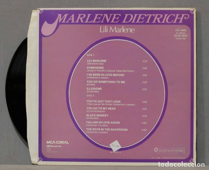 Discos de vinilo: LP. Marlene Dietrich. Lili Marlene - Foto 2