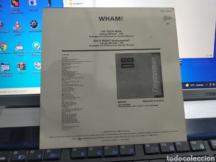 Discos de vinilo: Wham single im your man Espa&ntilde;a 1985 - Foto 2