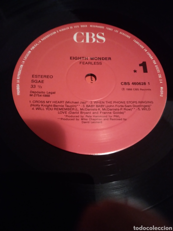 Discos de vinilo: Vinilo - EIGHTH WONDER &rdquo;FEARLESS&rdquo; ES.88 - Foto 2