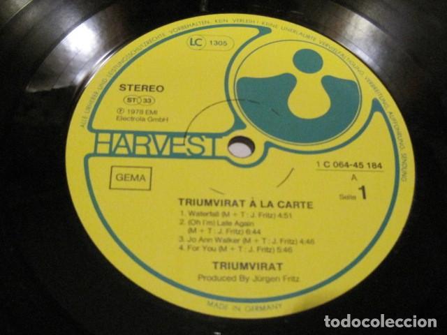 Discos de vinilo: TRIUNVIRATE &ndash; A LA CARTE Emi-Harvest &lsquo;78 - Foto 5