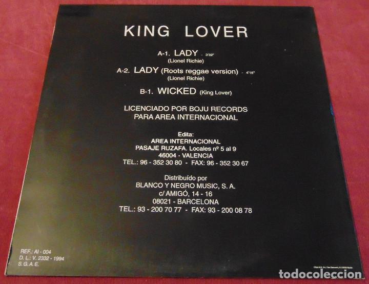 Discos de vinilo: King Lover &lrm;&ndash; Lady - MAXISINGLE 1994 - Foto 2