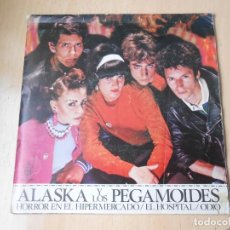 Discos de vinilo: ALASKA Y LOS PEGAMOIDES, SG, HORROR EN EL HIPERMERCADO + 2, AÑO 1980. Lote 317903558