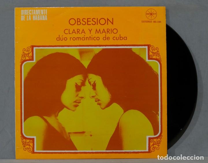Disques de vinyle: LP. Clara Y Mario. Obsesi&oacute;n Clara Y Mario D&uacute;o Rom&aacute;ntico De Cuba