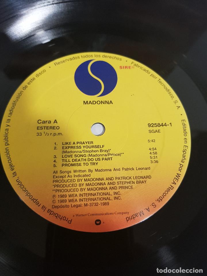 Discos de vinilo: MADONNA . LIKE A PRAYER - Foto 3