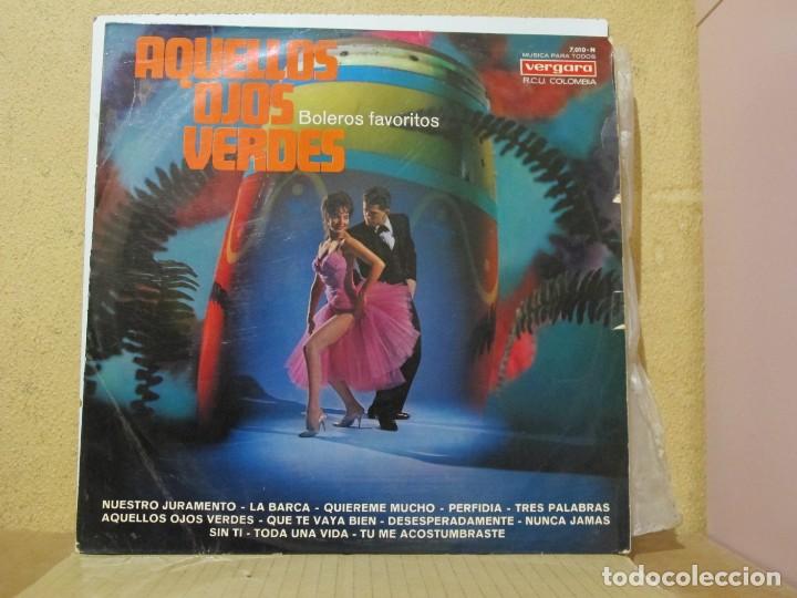 Disques de vinyle: Gran Orquesta Popular De Las Americas - Aquellos Ojos Verdes Boleros Favoritos - Vergara 7.010-N