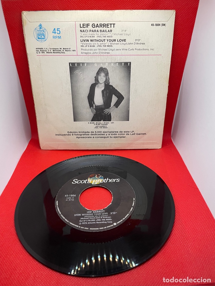 Discos de vinilo: Leif Garnett - Naci Para Bailar - 1978 - Foto 2