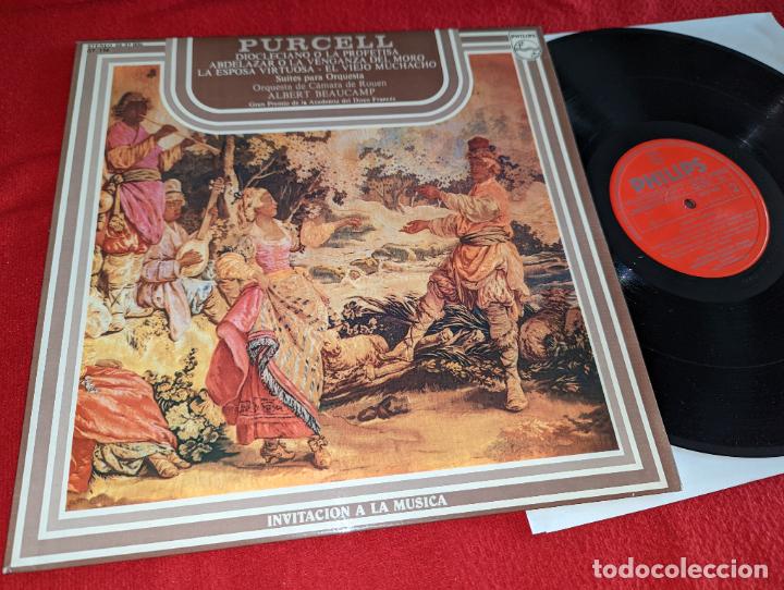 Disques de vinyle: ROUEN Dir;Beaucamp LAURENCE BOULAY clavecin PURCELL LP 1977 Philips ESPA&Ntilde;A SPAIN EXCELENTE