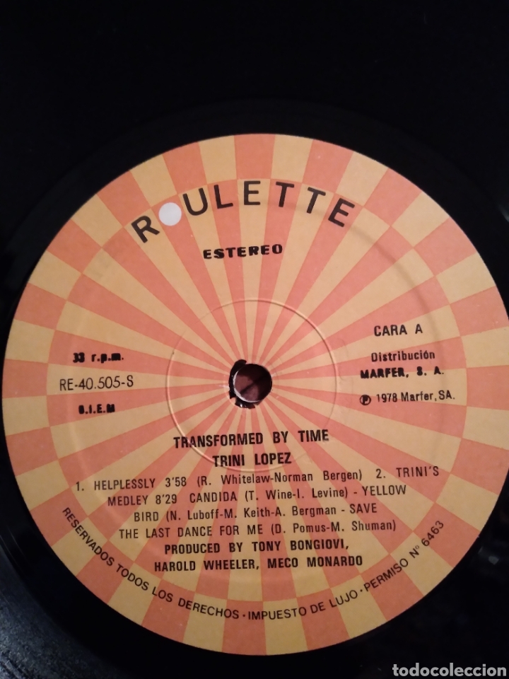 Discos de vinilo: TRINI LOPEZ &rdquo;TRANSFORMER BY TIME&rdquo; ES.78 - Foto 3