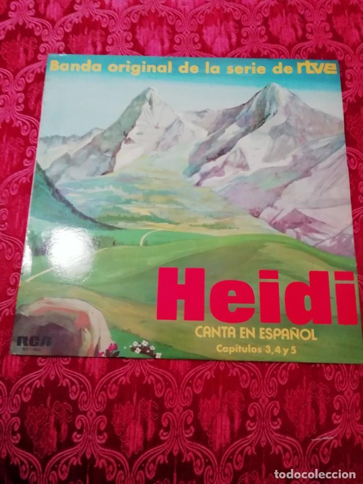 Discos de vinilo: Lp Heidi canta en espa&ntilde;ol cap. 3,4,5 - Foto 2