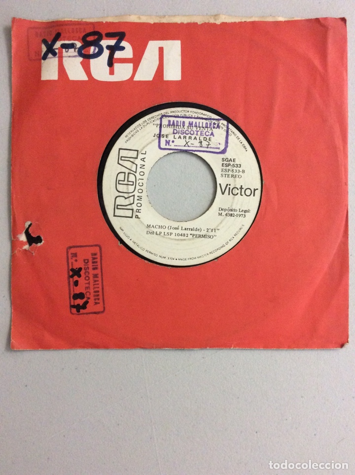 Discos de vinilo: Jos&eacute; Larralde. Permiso. Macho. - Foto 2