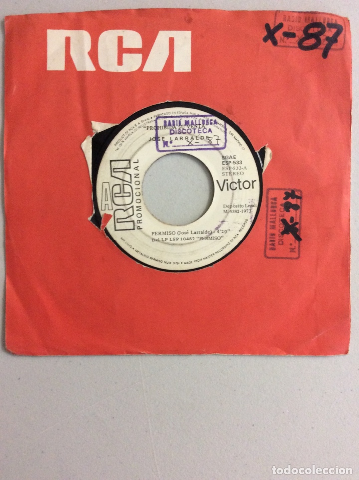 Discos de vinilo: Jos&eacute; Larralde. Permiso. Macho. - Foto 1