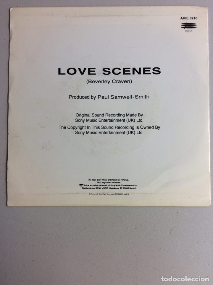 Discos de vinilo: Beverley Craven. Love scenes. - Foto 2