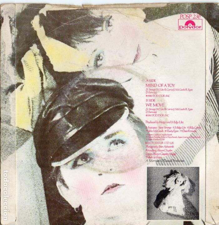 Discos de vinilo: VISAGE - MIND OF A TOY - SINGLE - Foto 2