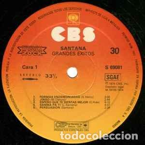 Discos de vinilo: Santana &lrm;&ndash; Grandes Exitos. LP - Foto 1