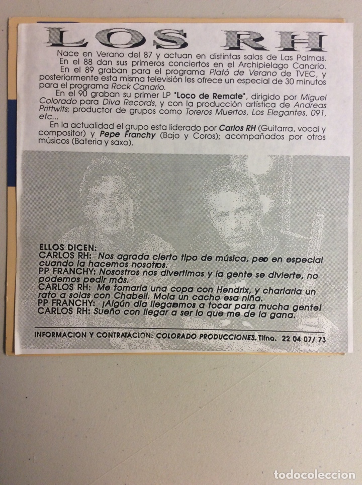 Discos de vinilo: Los RH. Ven ven. Loco de remate. - Foto 4